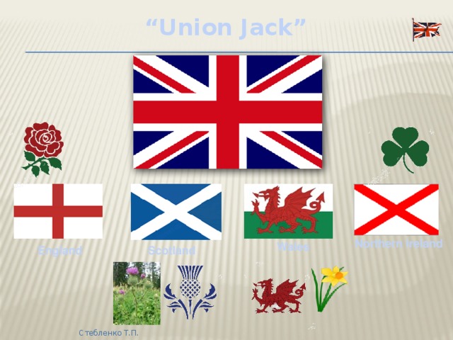 “ Union Jack” Northern Ireland Wales Scotland England Стебленко Т.П.