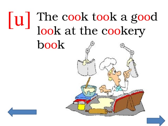 [u] The c oo k t oo k a g oo d l oo k at the c oo kery b oo k. 