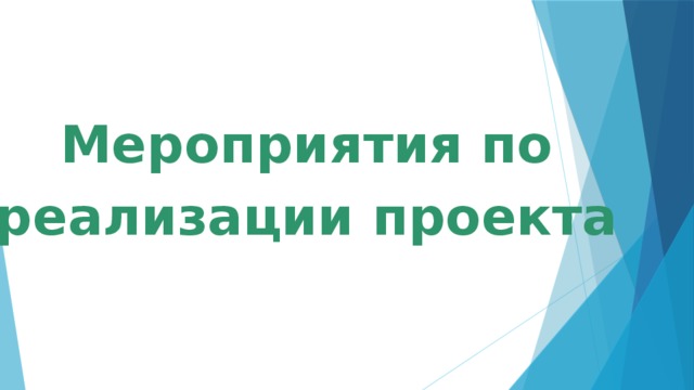 Мероприятия по реализации проекта 