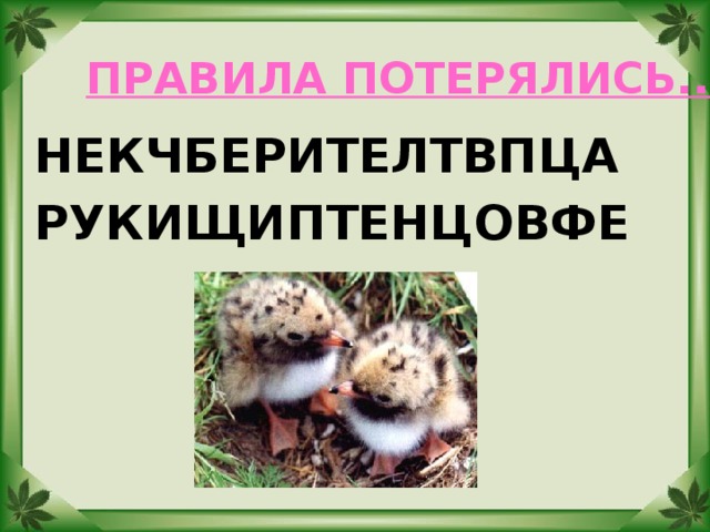 ПРАВИЛА ПОТЕРЯЛИСЬ.. НЕКЧБЕРИТЕЛТВПЦА РУКИЩИПТЕНЦОВФЕ