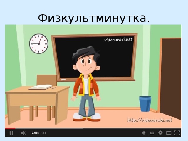 Физкультминутка.  