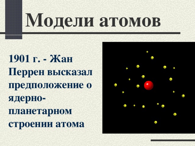 Схема атома перрена