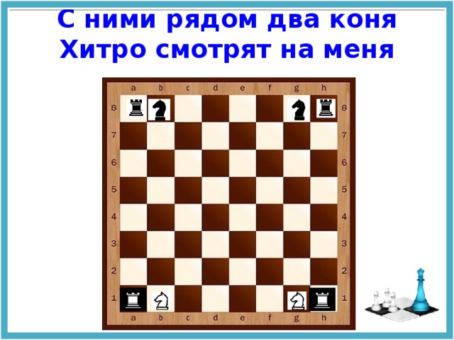 С ними рядом два коня  Хитро смотрят на меня 