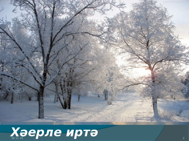 Хәерле иртә барыбызга! 28.11.16  