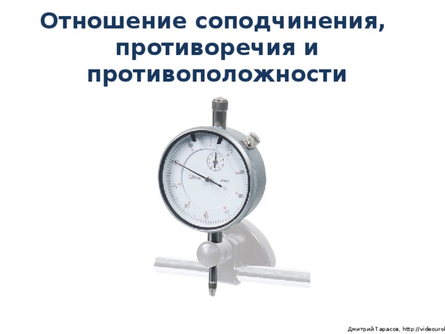 Отношение соподчинения,  противоречия и противоположности  Дмитрий Тарасов, http://videouroki.net