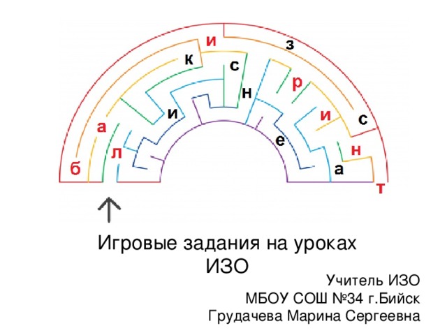 Учитель ИЗО МБОУ СОШ №34 г.Бийск Грудачева Марина Сергеевна 