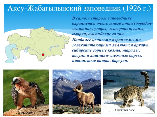Презентация аксу жабаглинский заповедник