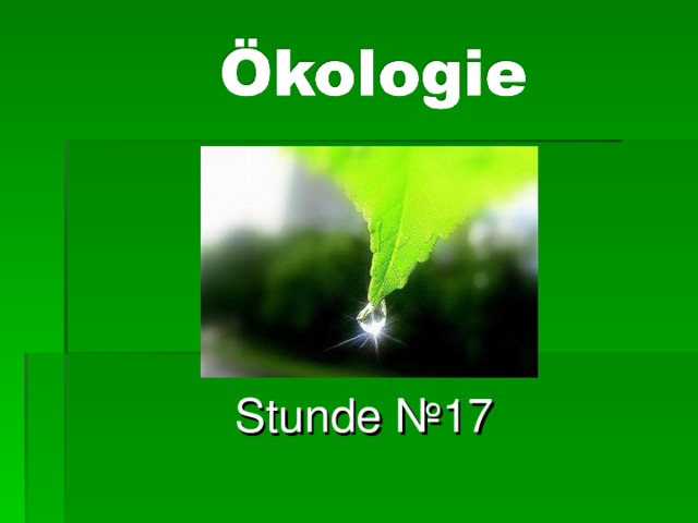 Stunde №17 