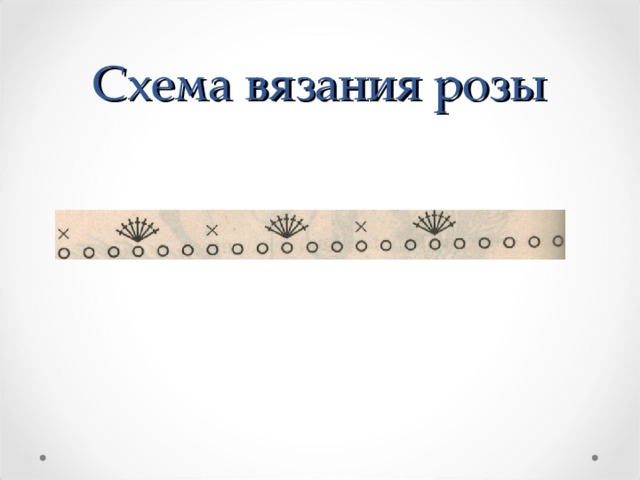 Схема вязания розы 