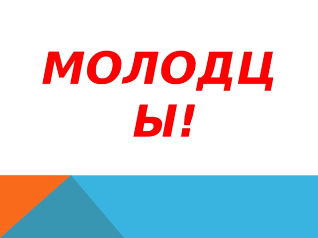МОЛОДЦЫ! 