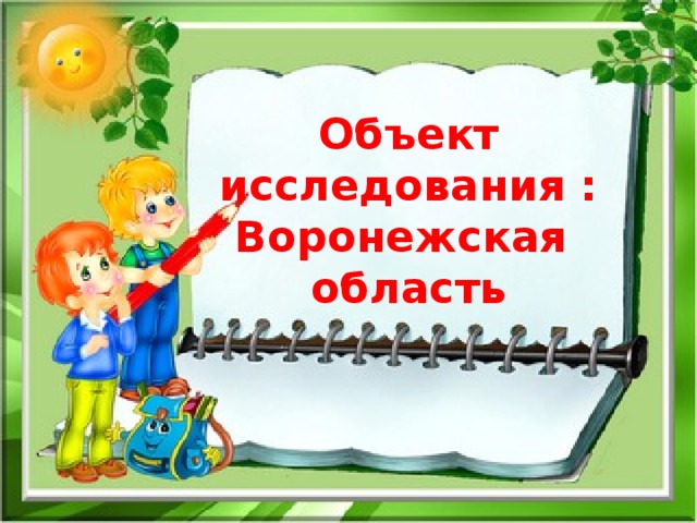 Объект исследования : Воронежская область  