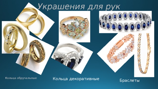Украшения для рук Кольца декоративные Кольца обручальные Браслеты 