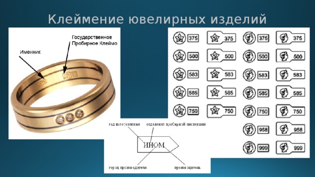 Клеймение ювелирных изделий 