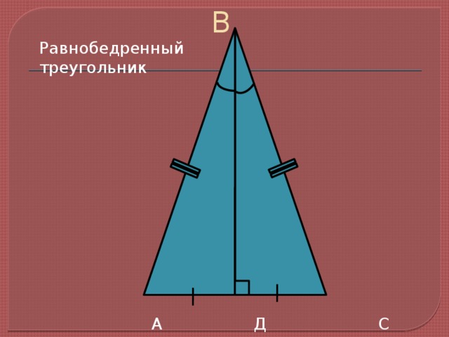 Блок схема равнобедренного треугольника
