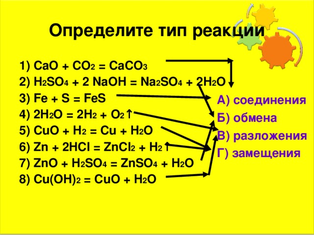 К реакциям замещения относится реакция между. + H2 Тип реакции. Cao+h2so4 реакция. Cao+co2 Тип реакции.