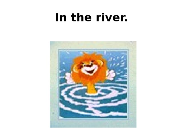 In the river. 
