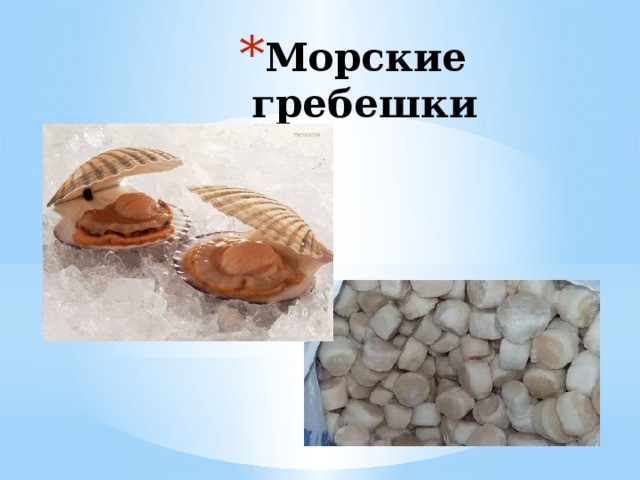 Нерыбные продукты моря презентация