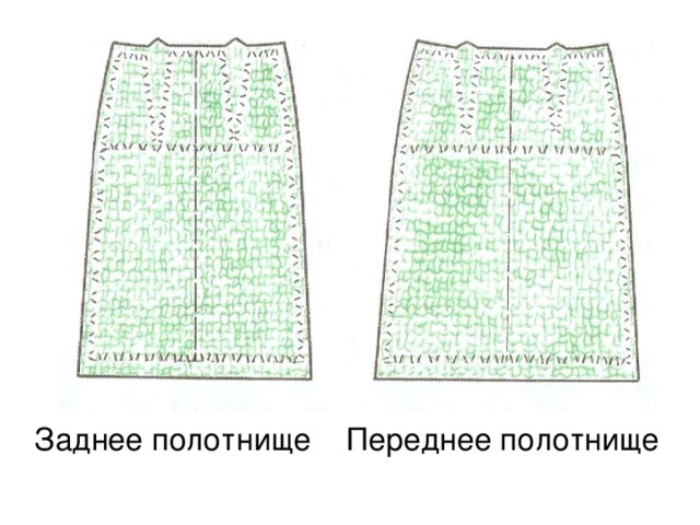 Заднее полотнище Переднее полотнище 