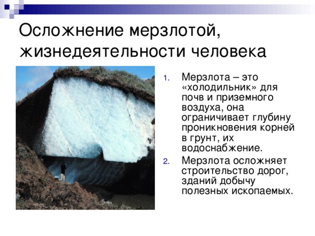 Презентация вечная мерзлота