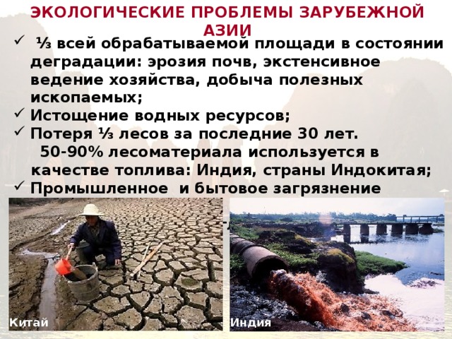 Экологические проблемы стран юго западной азии. Охрана окружающей среды и экологические проблемы зарубежной Азии. Проблемы стран Азии. Проблемы стран зарубежной Азии. Экологические проблемы зарубежной Азии.