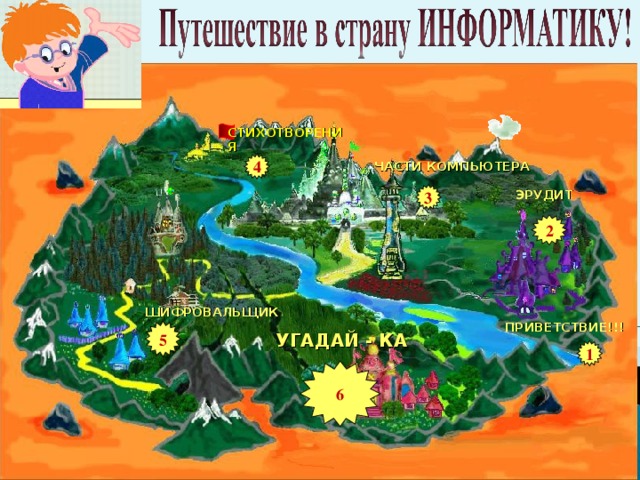 СТИХОТВОРЕНИЯ 4 ЧАСТИ КОМПЬЮТЕРА ЭРУДИТ 3 2 ШИФРОВАЛЬЩИК ПРИВЕТСТВИЕ!!! 5 УГАДАЙ - КА 1 6