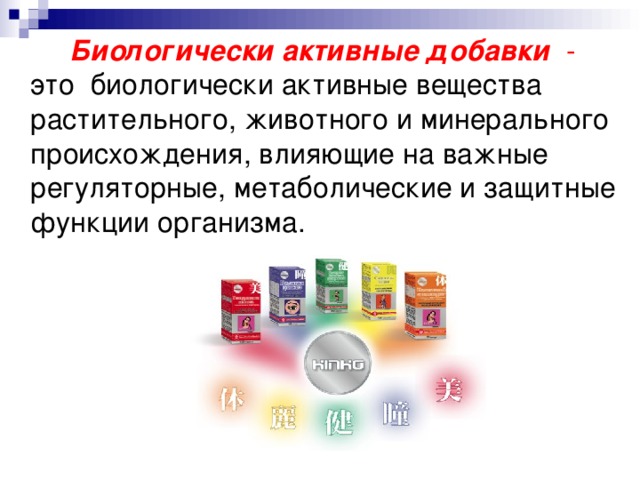 Биологические добавки - Биология - Презентации - 10 класс