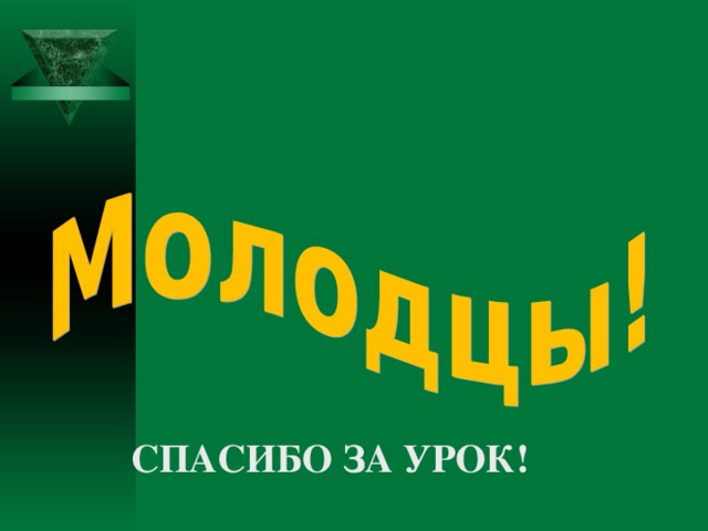 СПАСИБО ЗА УРОК! 