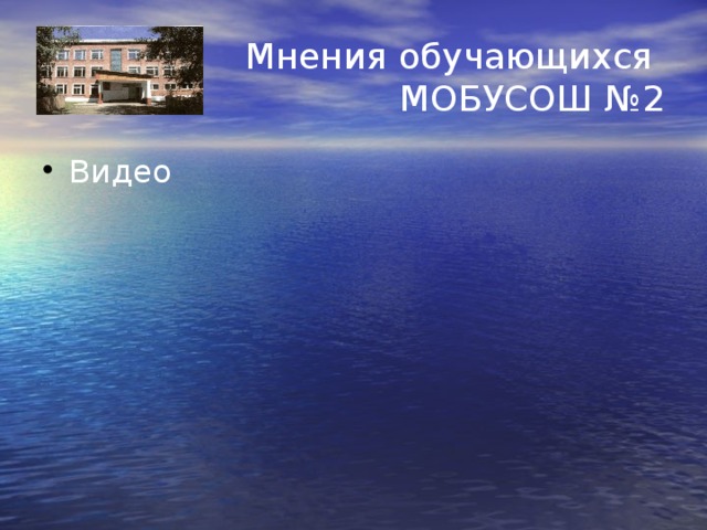 Мнения обучающихся  МОБУСОШ №2 Видео 