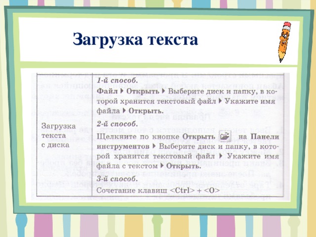  Загрузка текста 