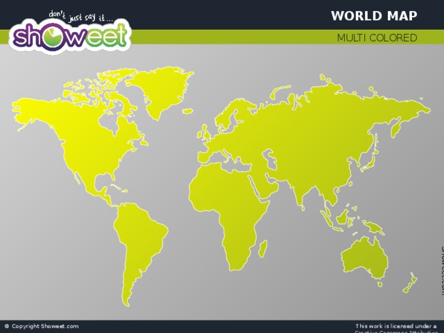 World Map Multi Colored 