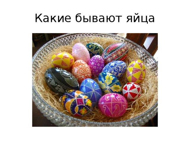 Какие бывают яйца 