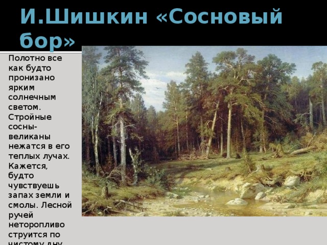 Сосновый Бор Шишкин Картина Купить