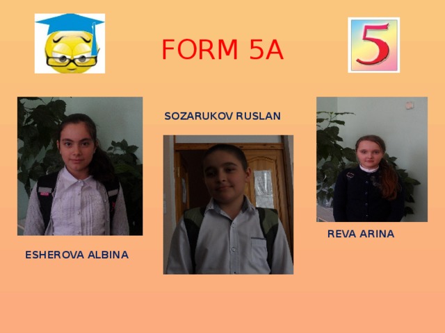 FORM 5A SOZARUKOV RUSLAN REVA ARINA ESHEROVA ALBINA  
