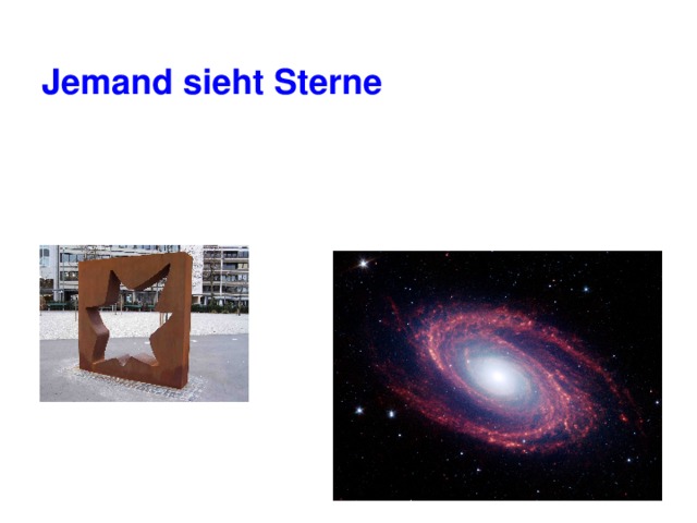 Jemand sieht Sterne 