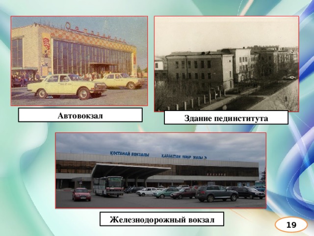 Автовокзал Здание пединститута Железнодорожный вокзал 19 