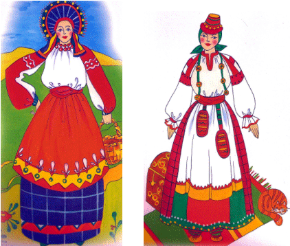 Рисунок на тему народная одежда