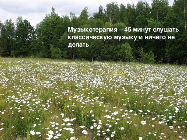 Музыкотерапия – 45 минут слушать классическую музыку и ничего не делать Музыкотерапия – 45 минут слушать классическую музыку и ничего не делать Когда Бог сказал «весьма хорошо» относительно Своего творения, это означало, что оно не только совершенно по своему виду и красоте, но также и то, что оно находится в гармонии с вселенной и ее духовными и физическими законами. Вспомним историю великого обольщения.  