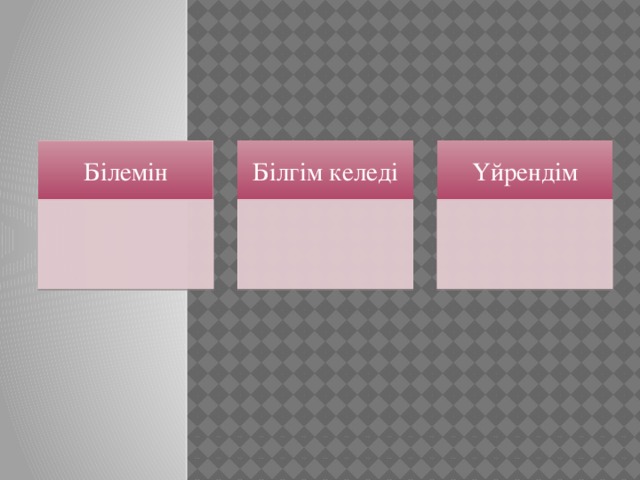 Білемін Білгім келеді Үйрендім