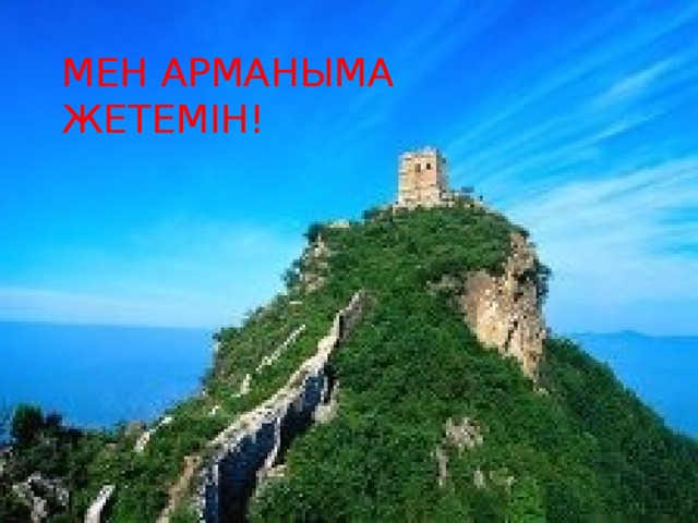 БІЗ ЖЕТЕМІЗ! МЕН АРМАНЫМА ЖЕТЕМІН!