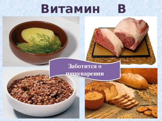 Витамин В Заботится о пищеварении 