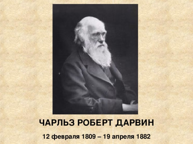 ЧАРЛЬЗ РОБЕРТ ДАРВИН  12 февраля 1809 – 19 апреля 1882 