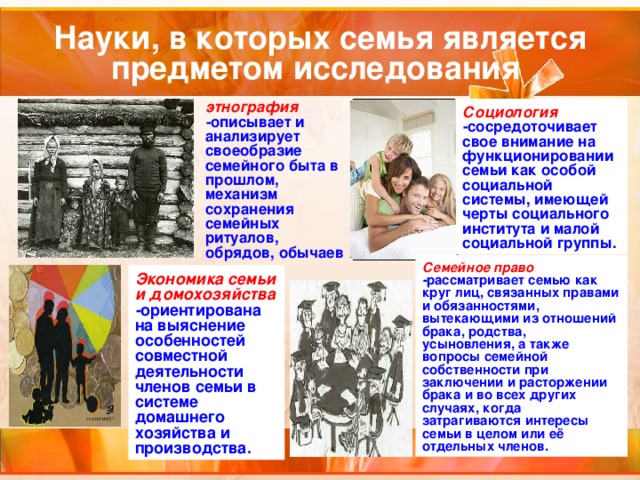 Семья как малая группа презентация 10 класс профильный уровень