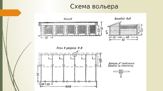 Схема вольера 
