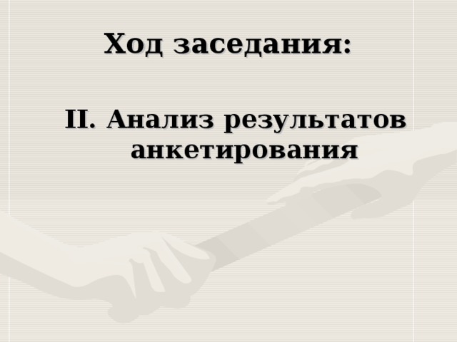 II. Анализ результатов анкетирования