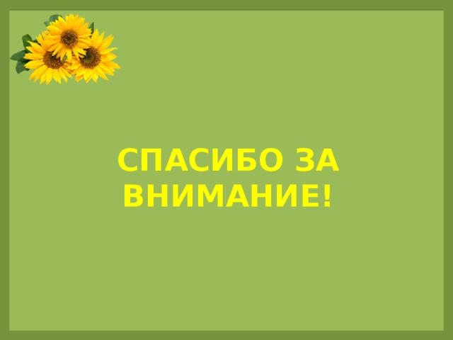 Спасибо за внимание!   