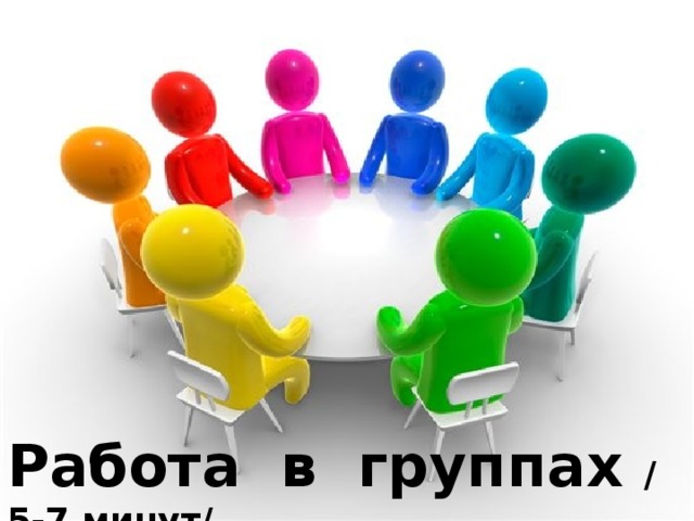 Работа в группах /5-7 минут/