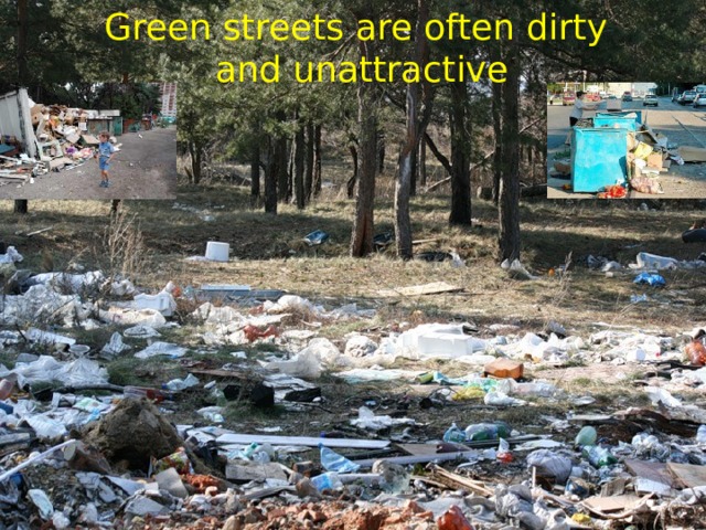 Green streets are often dirty and unattractive 