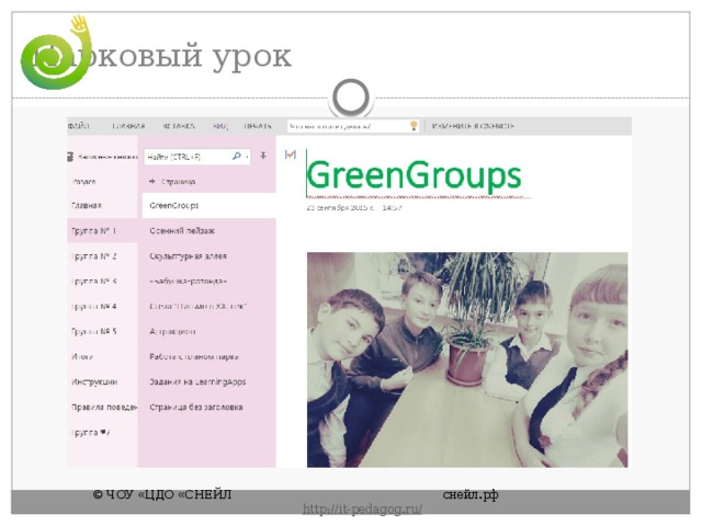 Парковый урок © ЧОУ «ЦДО «СНЕЙЛ       снейл.рф       http :// it - pedagog . ru / 