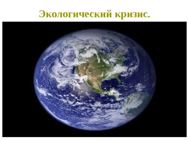 Экологический кризис.  