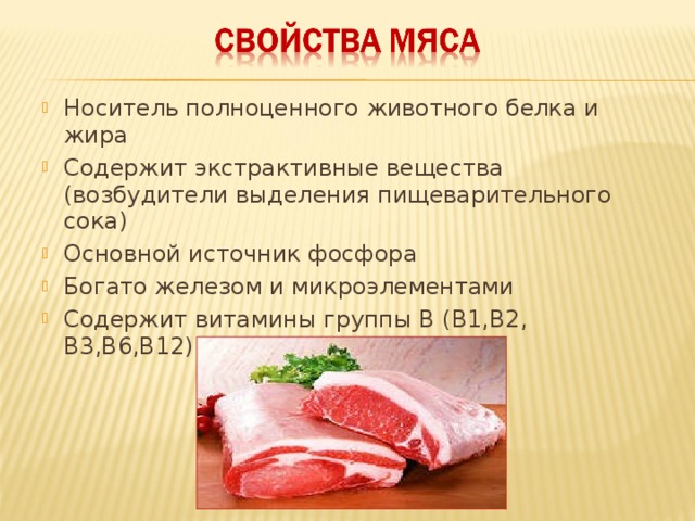 Польза мяса в питании человека презентация